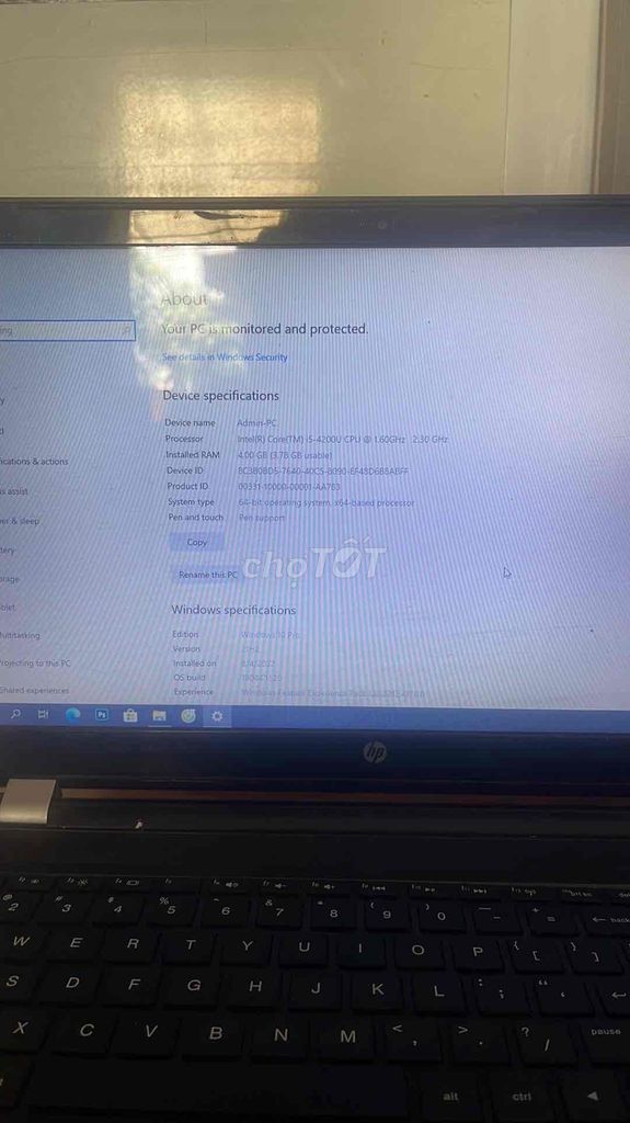 HP Pavilion i5 4GB/128GB Windows 10. Mua bán Laptop tại Quận Cẩm Lệ Đà Nẵng được đăng bởi Huy AT hình 1