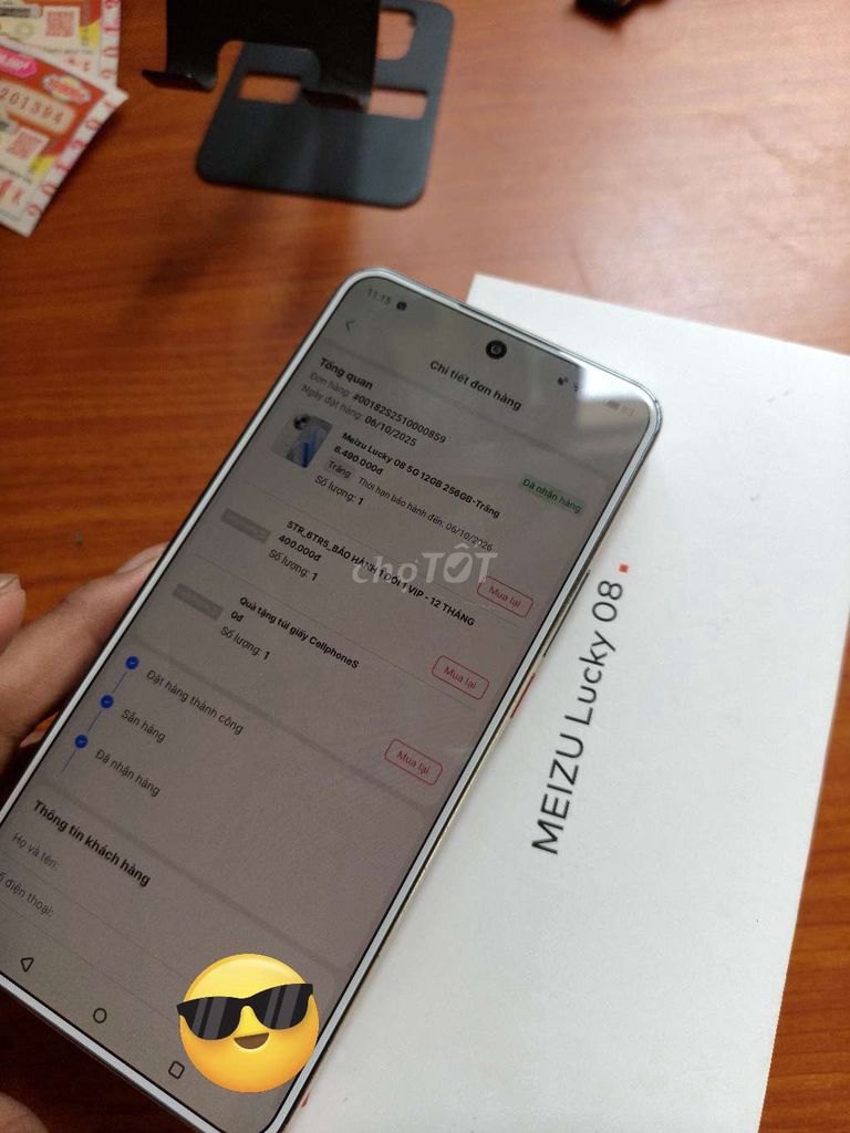 Meizu Lucky 08 256GB Trắng Đã dùng. Mua bán Điện thoại tại Quận 4 Tp Hồ Chí Minh được đăng bởi Rosisky hình 1