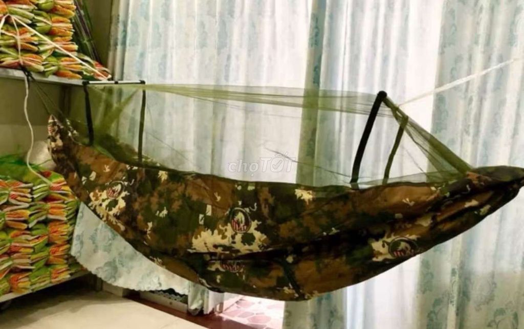 Võng vải dù rằn ri chống muỗi. Mua bán Đồ thể thao, Dã ngoại tại Quận Tân Phú Tp Hồ Chí Minh được đăng bởi Phương Thùy hình 1