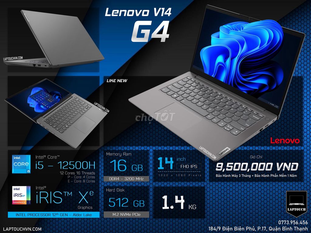 Lenovo V14 G4 [ Like New ]. Mua bán Laptop tại Quận Bình Thạnh Tp Hồ Chí Minh được đăng bởi Cửa Hàng Máy Tính Laptouch VN hình 1