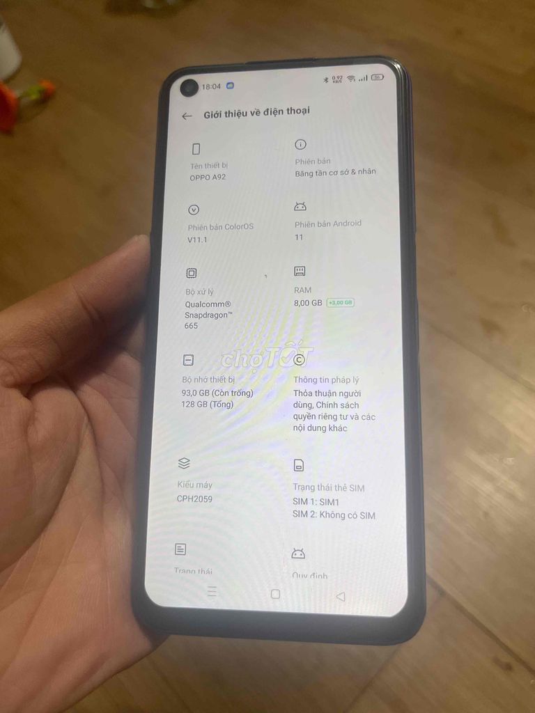 Oppo A92 128GB Xanh tím. Mua bán Điện thoại tại Thành phố Biên Hòa Đồng Nai được đăng bởi Quý hình 1