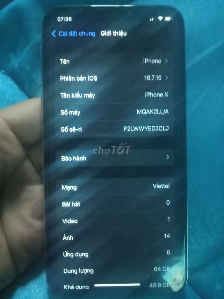 Apple iPhone X 64GB Trắng. Mua bán Điện thoại tại Huyện Châu Thành Tiền Giang được đăng bởi Thanh Duy hình 1