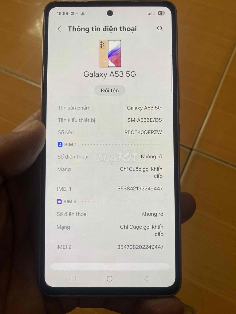 Samsung Galaxy A53 5G 8GB/128GB Vàng hồng. Mua bán Điện thoại tại Thành phố Thủ Đức Tp Hồ Chí Minh được đăng bởi ThanhThan Tran hình 1