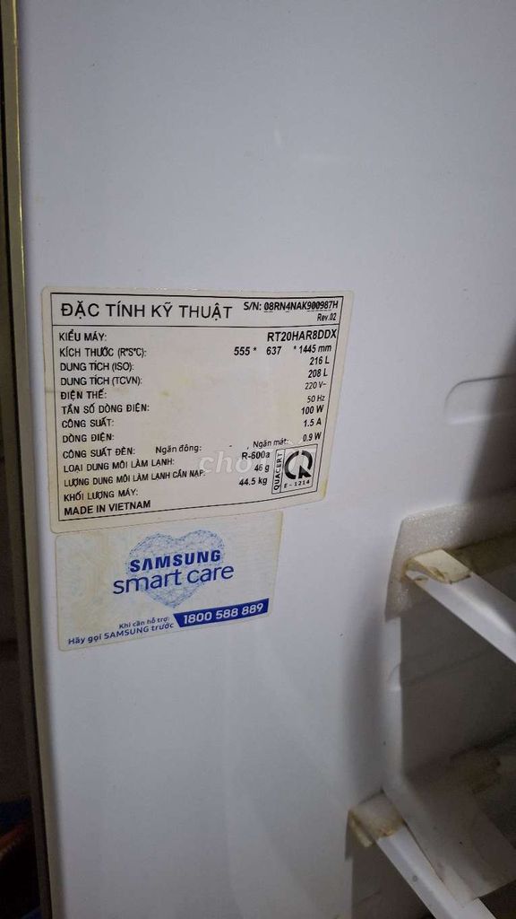 Tủ lạnh Samsung RT20HAR8DDX 216L. Mua bán Tủ lạnh tại Thành phố Bảo Lộc Lâm Đồng được đăng bởi Mi Mi hình 1