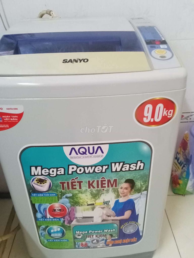 Thanh lý máy giặt aqua sanyo 9kg