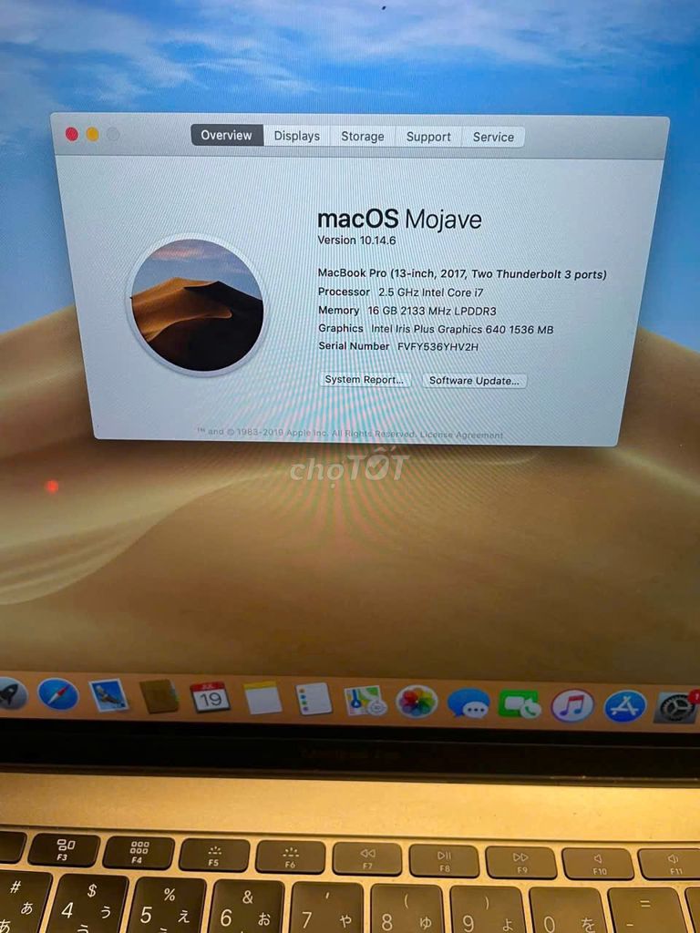 Apple MacBook Pro 13 2017 i7 16GB/512GB Xám. Mua bán Laptop tại Huyện Hóc Môn Tp Hồ Chí Minh được đăng bởi Phúc Bùi hình 1