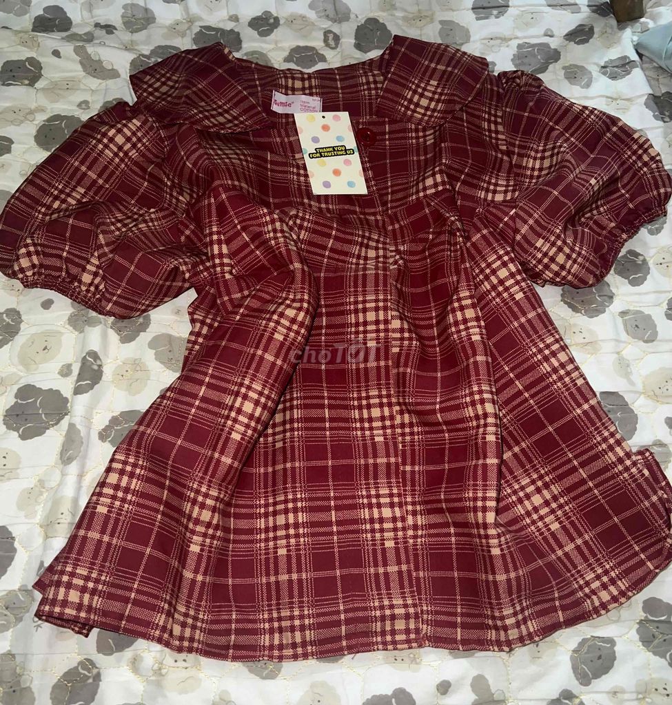 Áo babydoll nữ Đỏ đô kẻ caro Mới 99%. Mua bán Quần áo tại Quận Hoàng Mai Hà Nội được đăng bởi Bong bóng xà phòng hình 1