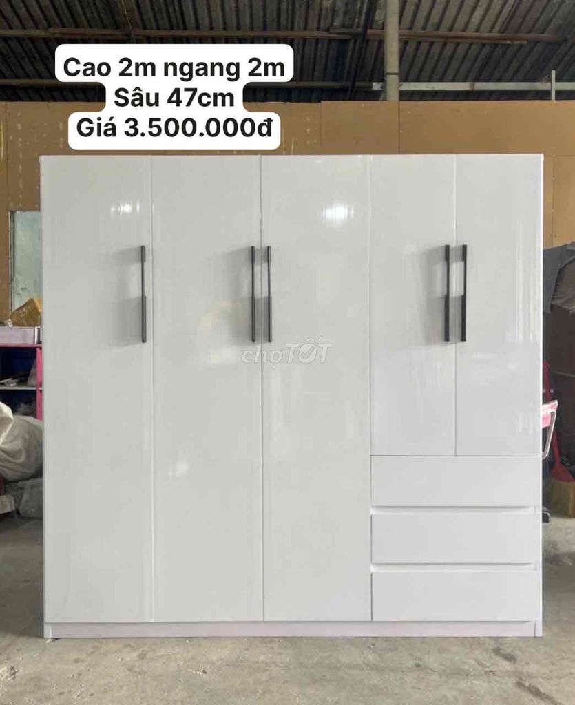Tủ quần áo Nhựa Đài Loan Trắng 2m 2m. Mua bán Tủ, kệ gia đình tại Quận Gò Vấp Tp Hồ Chí Minh được đăng bởi Nội Thất Gia Đình hình 1