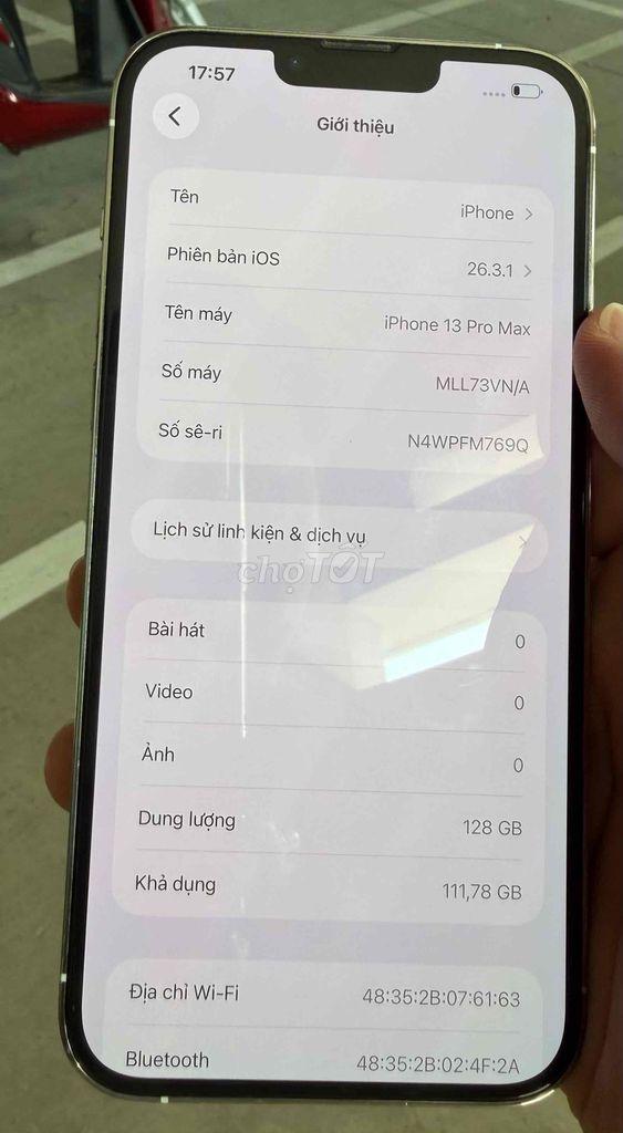 Apple iPhone 13 Pro Max 128GB Trắng Trên 90%. Mua bán Điện thoại tại Thành phố Thủ Dầu Một Bình Dương được đăng bởi Vu Minh hình 1