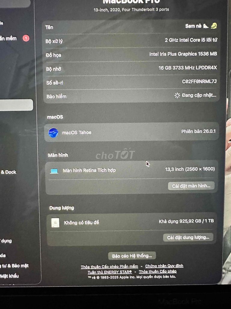 Kẹt tiền bán gấp. Mua bán Laptop tại Quận Bình Thạnh Tp Hồ Chí Minh được đăng bởi Bảo Ân Phạm hình 1