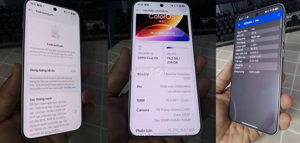 Oppo Find X9 16GB/256GB Trắng. Mua bán Điện thoại tại Quận 10 Tp Hồ Chí Minh được đăng bởi Anh Duy hình 1