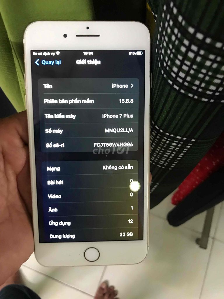 Apple iPhone 7 Plus 32GB Vàng 100%. Mua bán Điện thoại tại Huyện Hóc Môn Tp Hồ Chí Minh được đăng bởi Diễm  hình 1