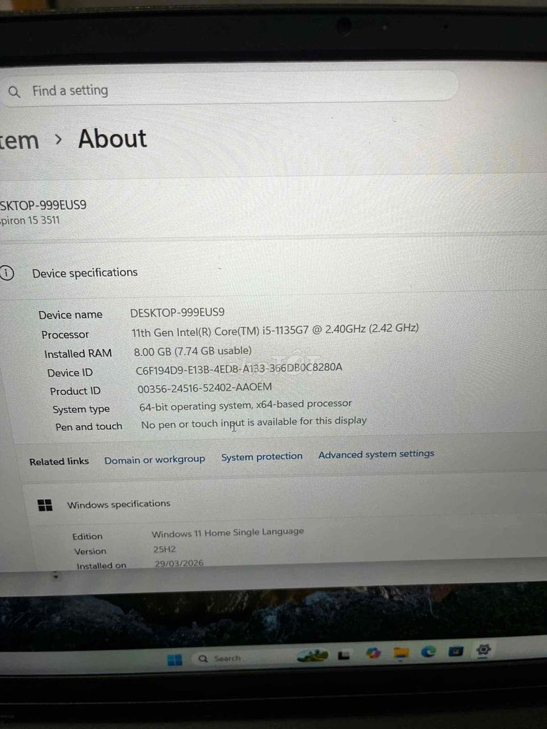 Dell Inspiron 15 i5 Gen 11 8GB/512GB. Mua bán Laptop tại Quận 5 Tp Hồ Chí Minh được đăng bởi Phan Thế Phong  hình 1