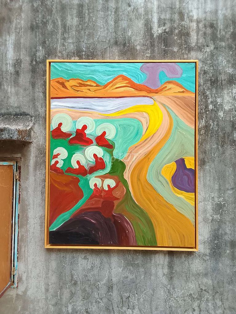 Tranh vẽ acrylic trên canvas 150*120cm. Mua bán Đồ sưu tầm, đồ cổ tại Huyện Hòa Vang Đà Nẵng được đăng bởi Huỳnh Công Nhớ hình 1