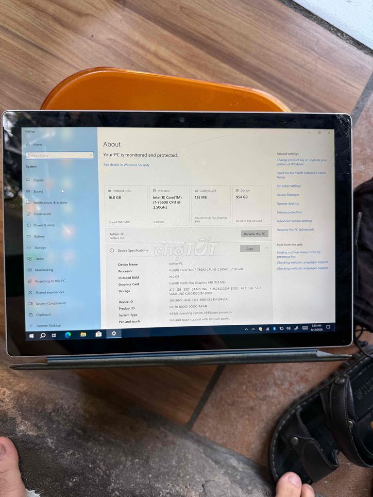 Microsoft Surface Pro 5 i7-7660U 16GB/1TB. Mua bán Máy tính bảng tại Thành phố Thủ Dầu Một Bình Dương được đăng bởi Hoàng hình 1