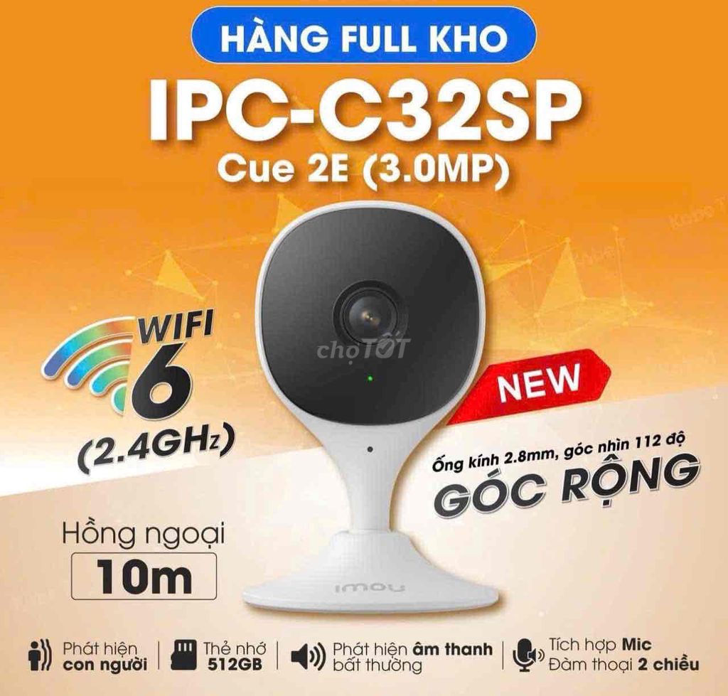 Camera Imou C32SP  3MP, đàm thoại, góc rộng. Mua bán Máy ảnh, Máy quay tại Quận Cái Răng Cần Thơ được đăng bởi Thiên Thành hình 1