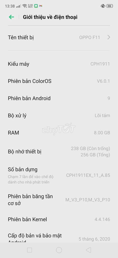 OPPO F11 256GB Trắng. Mua bán Điện thoại tại Thành phố Thủ Đức Tp Hồ Chí Minh được đăng bởi Đức Hiệp hình 1