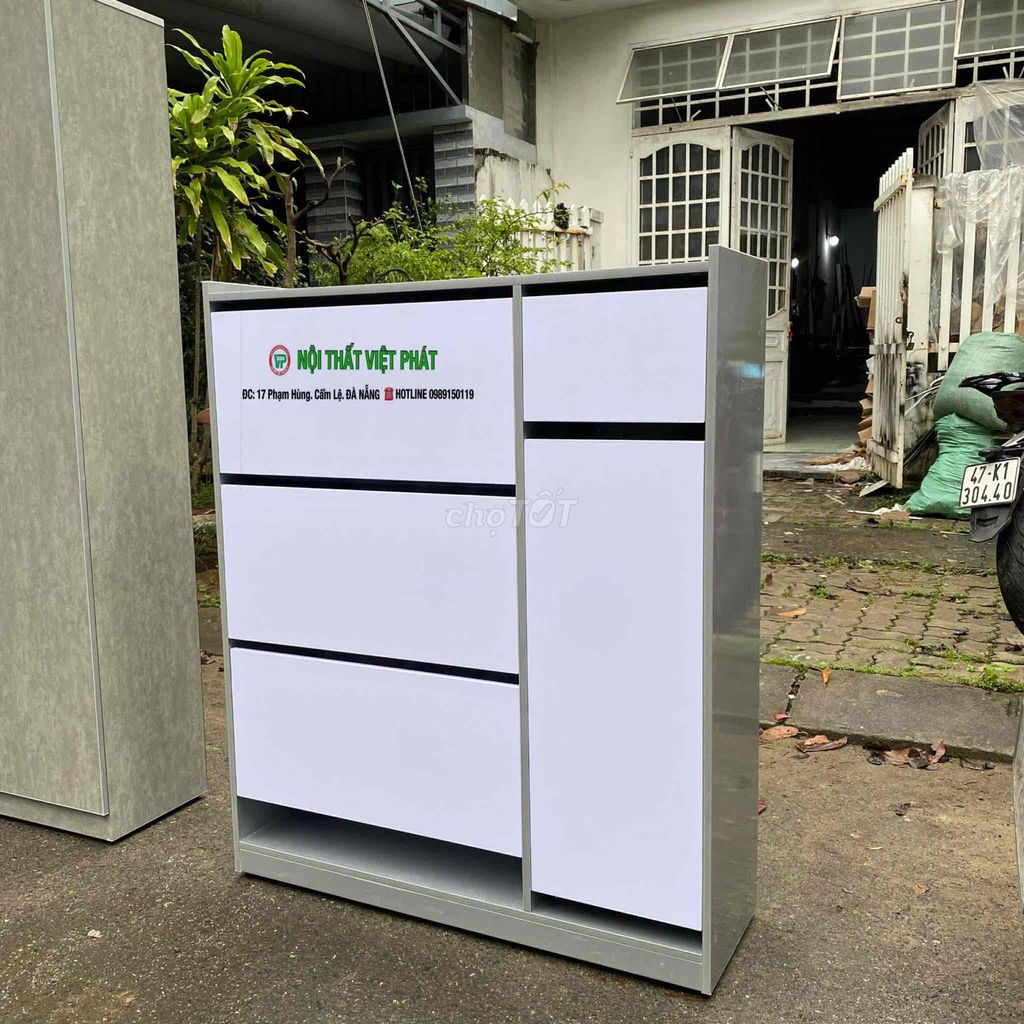 Tủ giày nhựa Đài Loan Trắng, Xám 30 đôi. Mua bán Tủ, kệ gia đình tại Quận Cẩm Lệ Đà Nẵng được đăng bởi Vy Huỳnh hình 1
