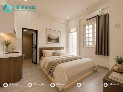 STUDIO BAN CÔNG FULL NỘI THẤT CÓ TV | VỆ SINH PHÒNG NGAY Q3
