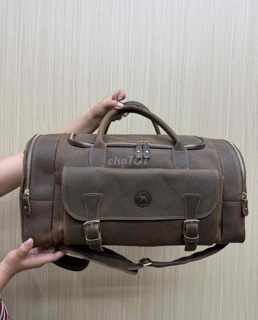 Túi du lịch da bò Nâu. Mua bán Túi xách tại Quận Đống Đa Hà Nội được đăng bởi Hiến Hàng Hiệu hình 1