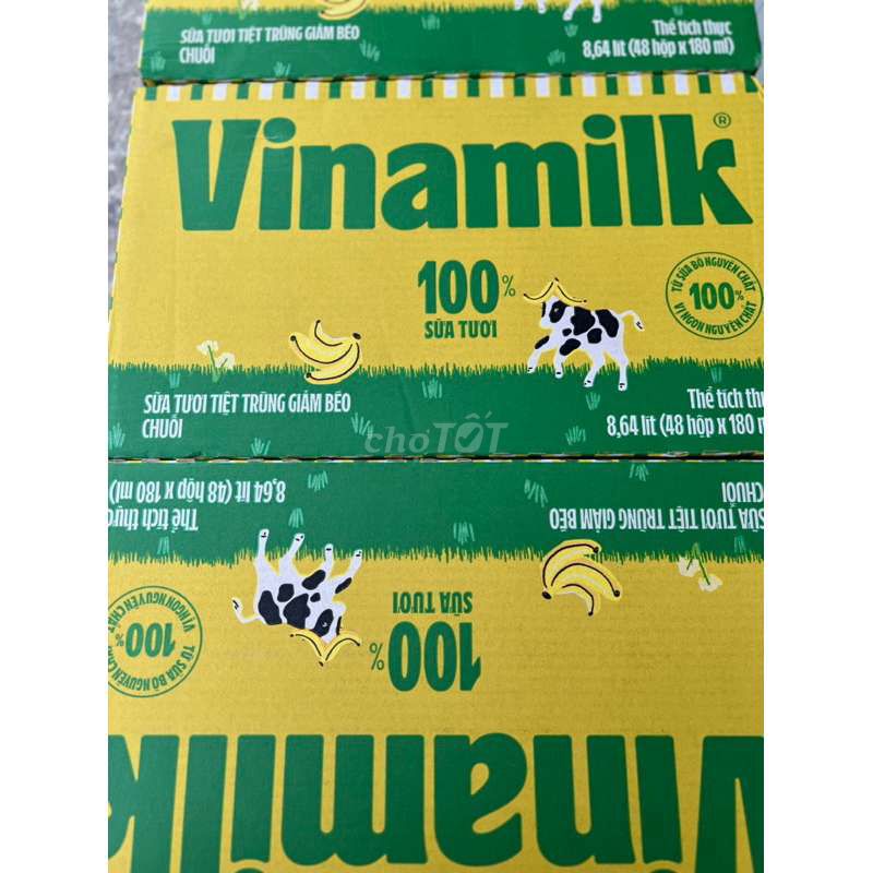 1 thùng sữa chuối Vinamilk 180ml 48 hộp