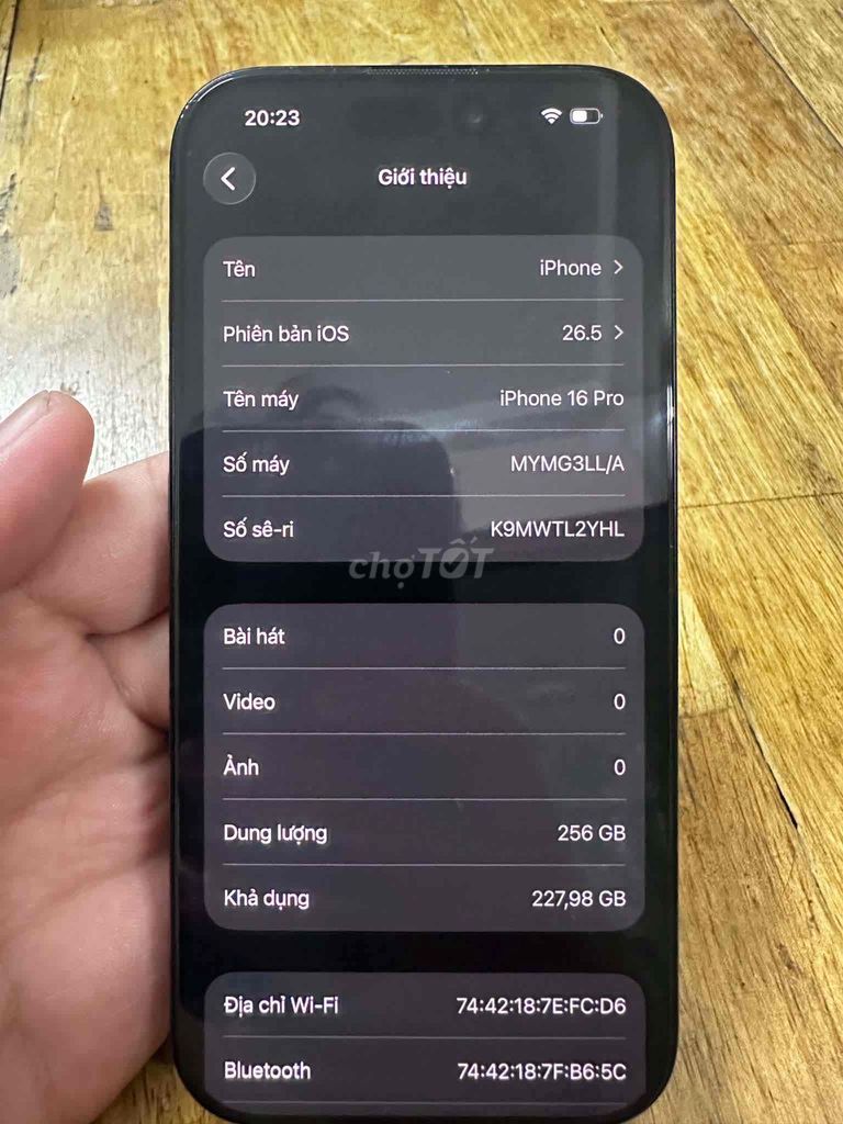 iPhone 16 Pro 256GB Đen LLA. Mua bán Điện thoại tại Quận Bình Thạnh Tp Hồ Chí Minh được đăng bởi Trần Huy hình 1