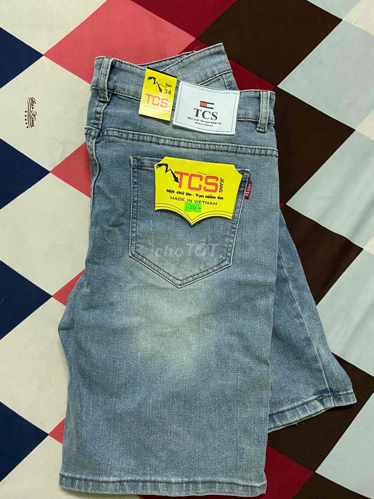 Quần short jean nam new nguyên tag chất tốt size34