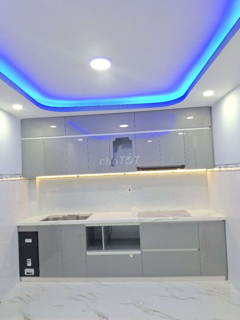 Tủ bếp Nhựa eco Xám Hiện đại. Mua bán Tủ, kệ gia đình tại Quận 1 Tp Hồ Chí Minh được đăng bởi Nội Thất Sài Gòn  hình 1