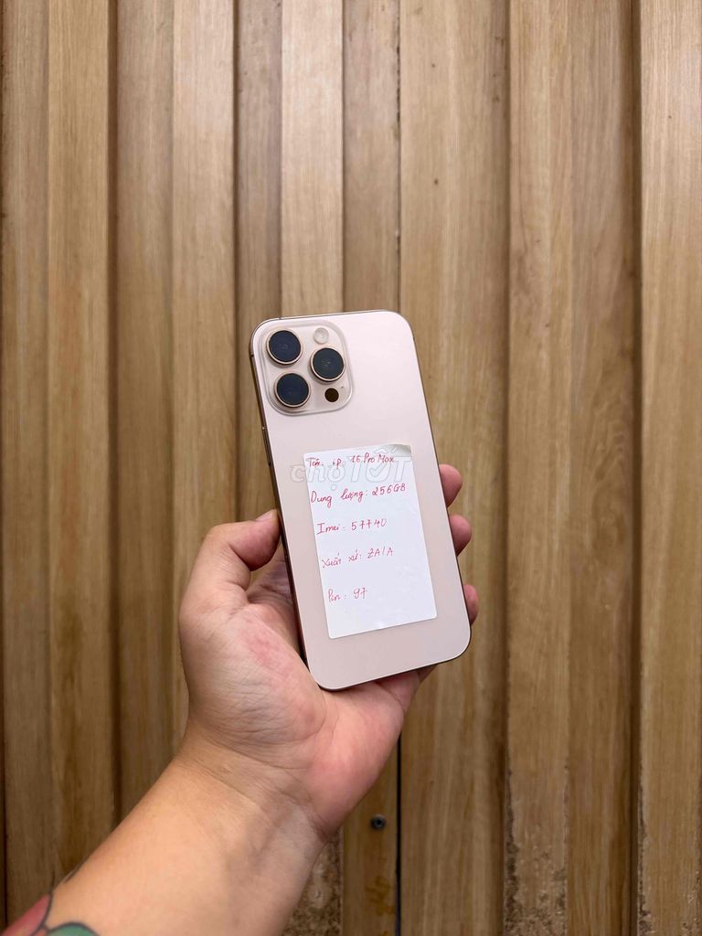 Apple iPhone 16 Pro Max 256GB Hồng ZA/A Pin 97%. Mua bán Điện thoại tại Quận Đống Đa Hà Nội được đăng bởi  HT Mobie Trả góp nợ xáu bao duyệt hình 1