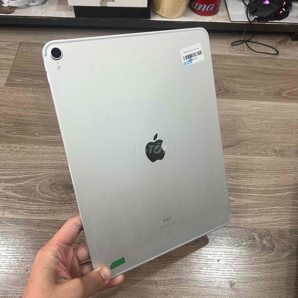 iPad Pro 12.9" 2018 64G 4G Silver 99.99% - Pin 100