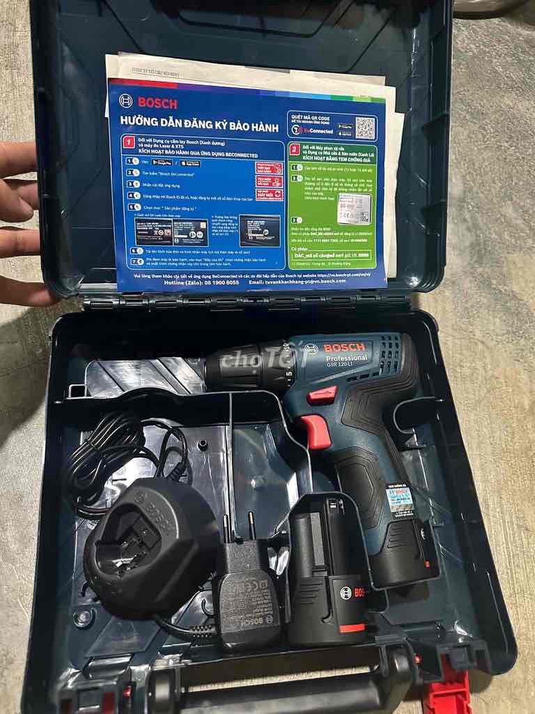 Máy khoan pin Bosch GSR 120-LI Xanh đen. Mua bán Nội thất, đồ gia dụng khác tại Huyện Quế Sơn Quảng Nam được đăng bởi Hong Phong hình 1