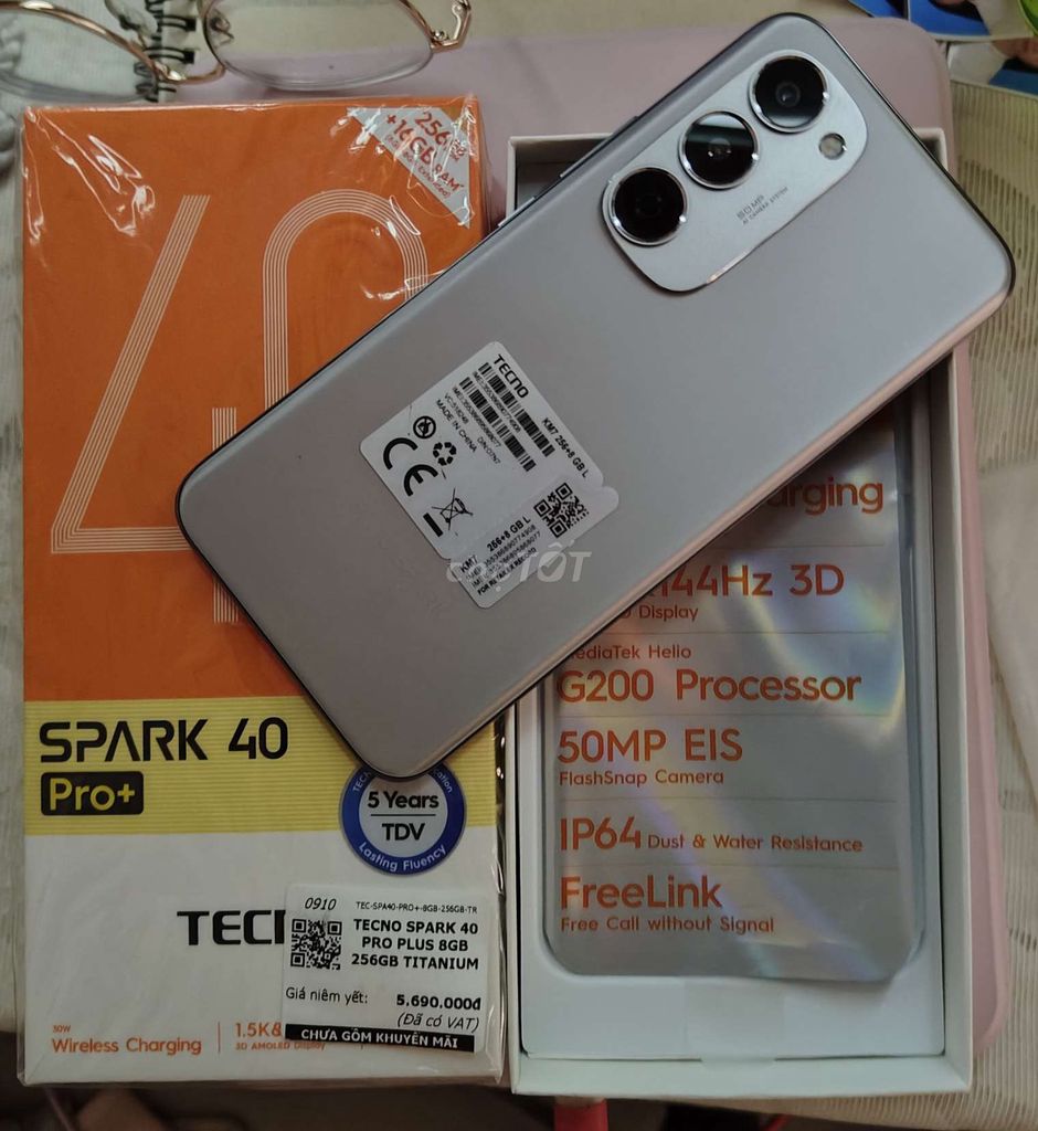Tecno Spark 40 Pro + Fullbox 256Gb còn BH. Mua bán Điện thoại tại Thành phố Thủ Đức Tp Hồ Chí Minh được đăng bởi StarTech Reuse hình 1