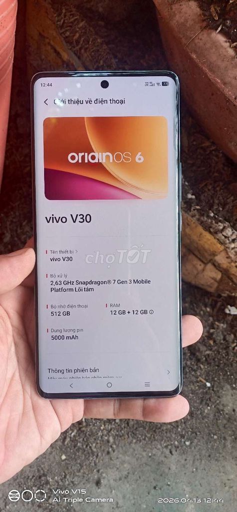 Vivo V30 cần ra đi. Mua bán Điện thoại tại Thành phố Long Xuyên An Giang được đăng bởi Quang Vinh hình 1