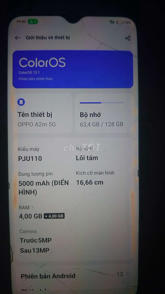 Oppo A2m 5G 128GB Đen 8GB. Mua bán Điện thoại tại Quận Cầu Giấy Hà Nội được đăng bởi Hc Việt con hình 1
