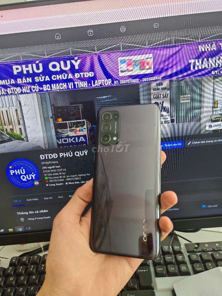 Oppo Reno 5 cấu hình cao bị ám xíu xiu. Mua bán Điện thoại tại Thành phố Long Xuyên An Giang được đăng bởi ĐTDĐ Phú Quý hình 1