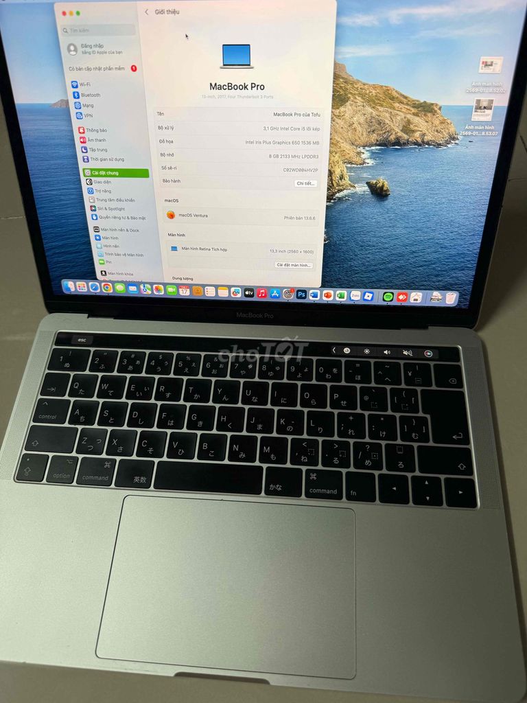 MacBook Pro 13 2017 i5 8/256 Ssd zin màn ám hồng. Mua bán Laptop tại Quận Gò Vấp Tp Hồ Chí Minh được đăng bởi VũHùng hình 1
