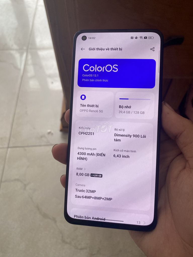 Oppo reno 6 5G