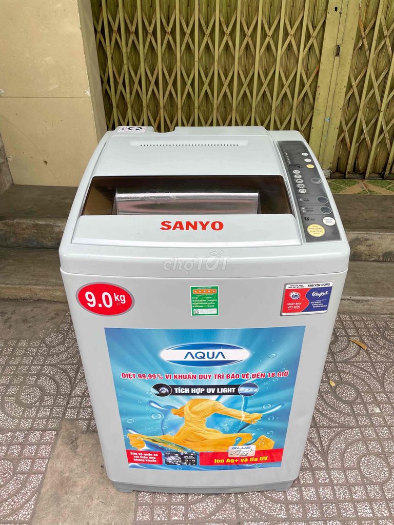 máy giặt sanyo 9.0 kg giặt vắt êm nhẹ điện