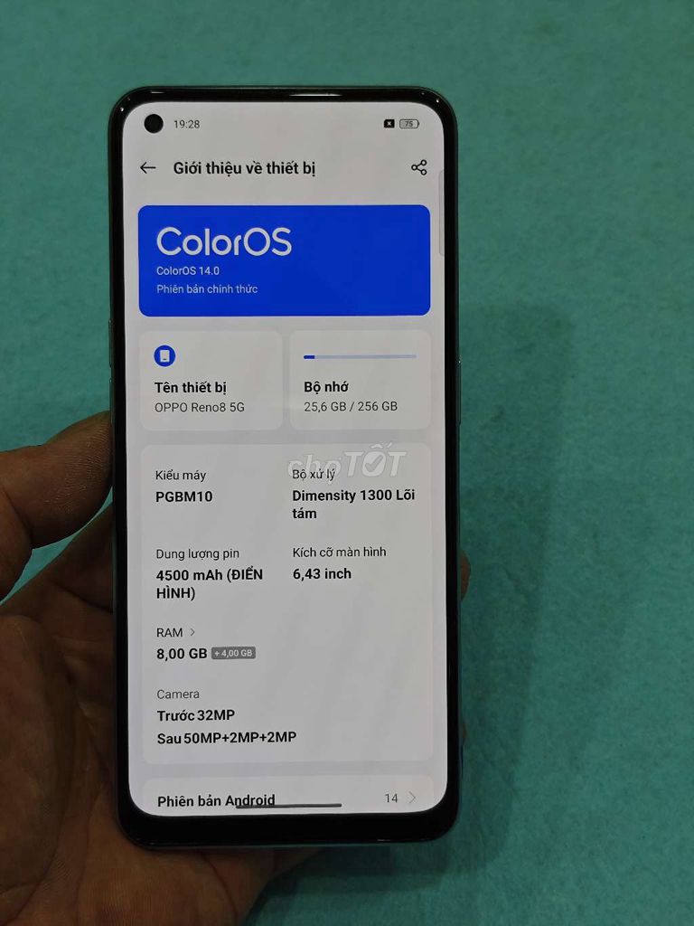 Oppo Reno 8, bản 8/256GB Bạc. Mua bán Điện thoại tại Quận Hoàng Mai Hà Nội được đăng bởi Nguyennoi hình 1