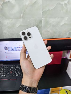 14 pro max lock cnc eid 2 sim màu trắng 99%