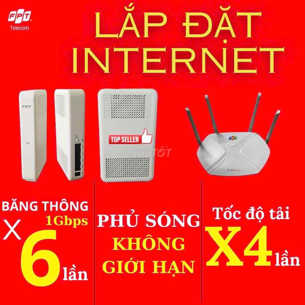 LẮP ĐẶT WIFI MIỄN PHÍ TỐC ĐỘ 1G - TRANG BỊ WIFI6