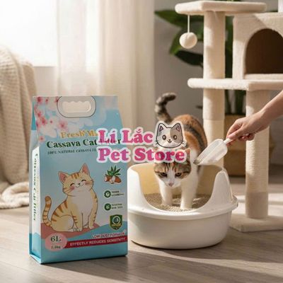 Cát mèo từ sắn Fresh Max Cassava 6L vón tốt. Mua bán Phụ kiện, Thức ăn, Dịch vụ tại Quận 11 Tp Hồ Chí Minh được đăng bởi Lâm Ngọc Tú