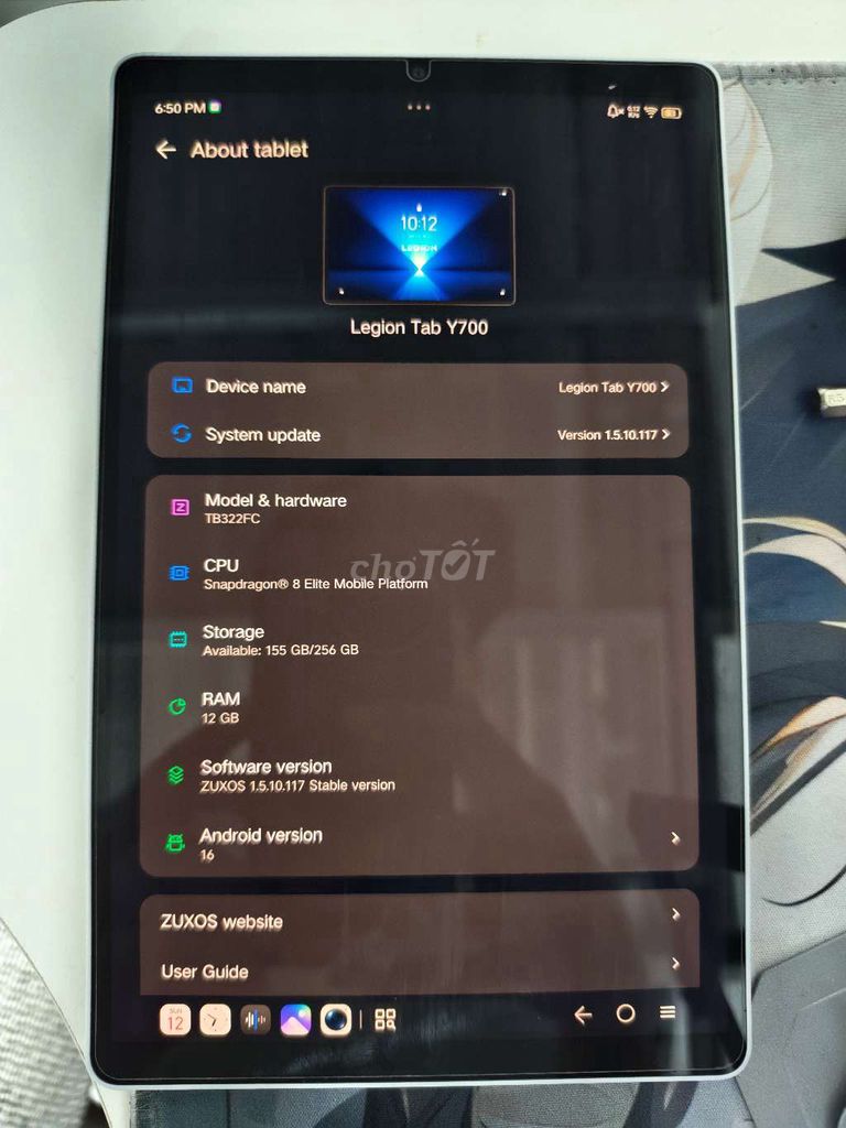 Lenovo Legion Y700 Gen 4 12GB/256GB. Mua bán Máy tính bảng tại Thành phố Thủ Đức Tp Hồ Chí Minh được đăng bởi Trần Tiến Nghĩa  hình 1