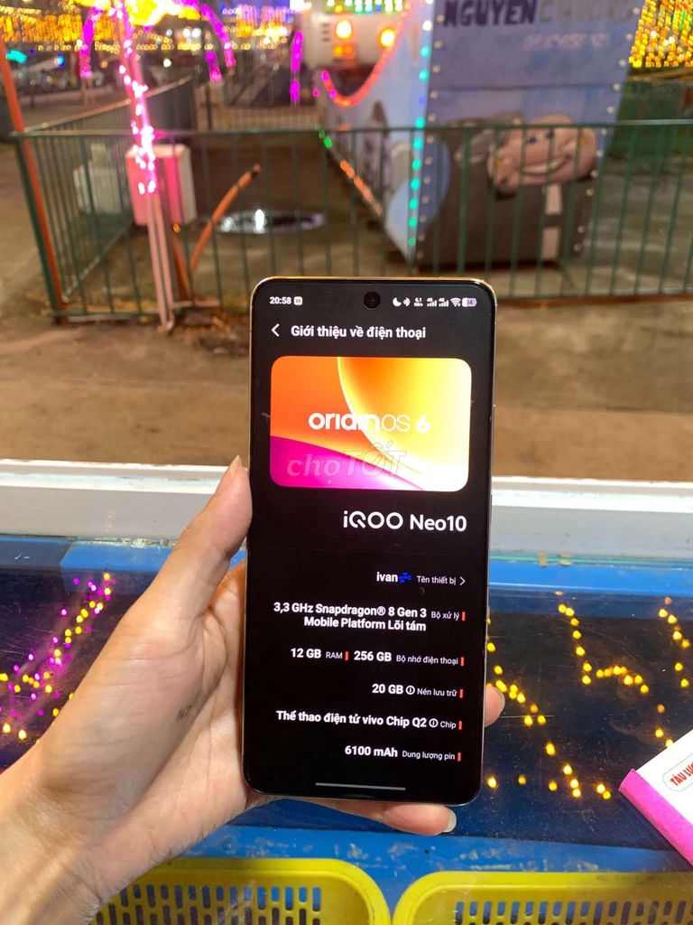iQOO Neo 10 256GB Trắng Snapdragon 8 Gen 3. Mua bán Điện thoại tại Quận Hải Châu Đà Nẵng được đăng bởi Do khanh hình 1