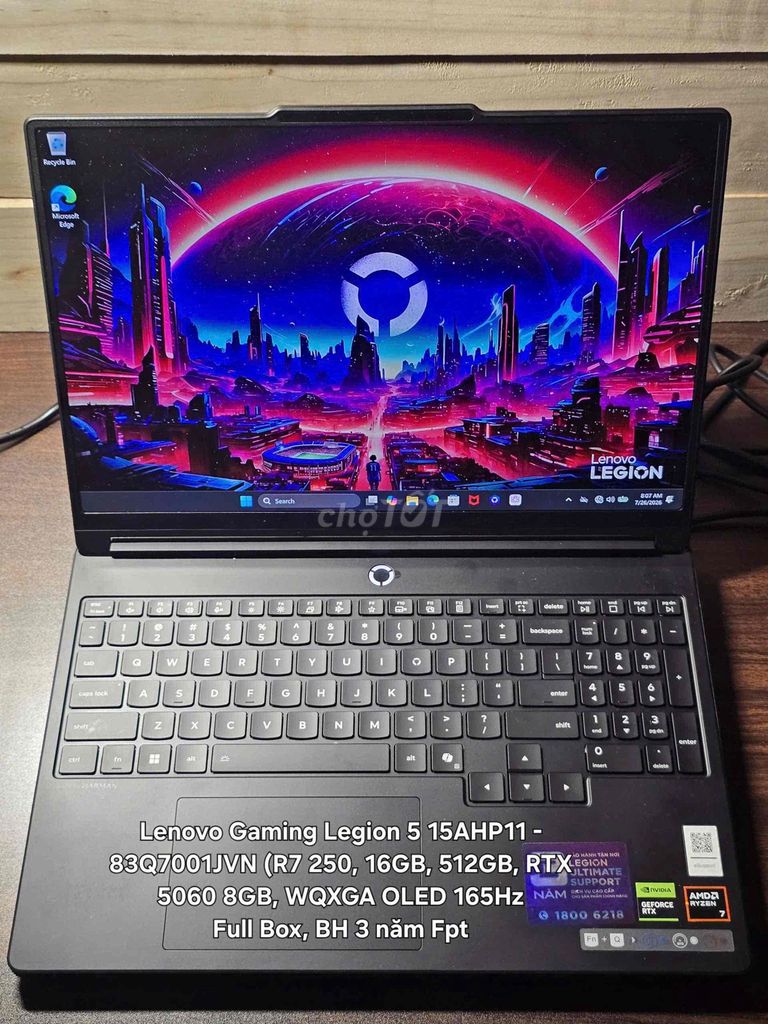 Lenovo Legion 5 R7-250/16G/512G RTX5060. Mua bán Laptop tại Quận Bình Tân Tp Hồ Chí Minh được đăng bởi N87 hình 1