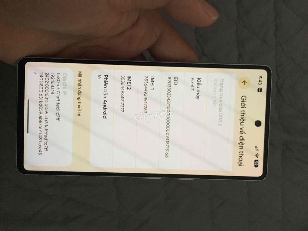 Google Pixel 7 Trắng. Mua bán Điện thoại tại Thành phố Thủ Dầu Một Bình Dương được đăng bởi cao hình 1