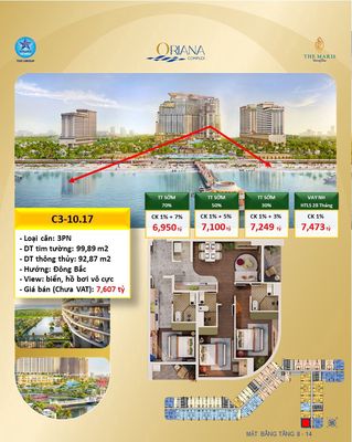 🔥 CHỈ TỪ 6,950 TỶ – CĂN 3PN GẦN 100M², VIEW BIỂN & HỒ BƠI VÔ CỰC 🔥