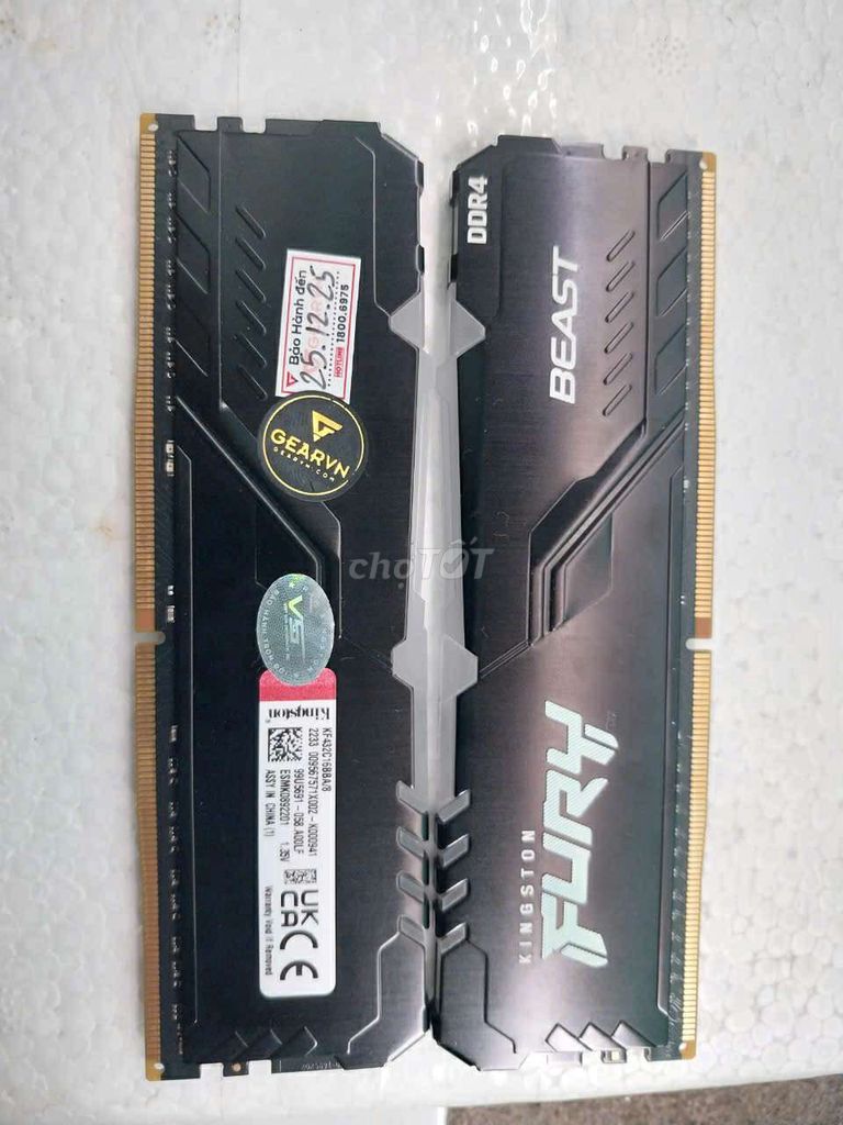 Ram Kingston beast led 8gb x2 cần đẩy