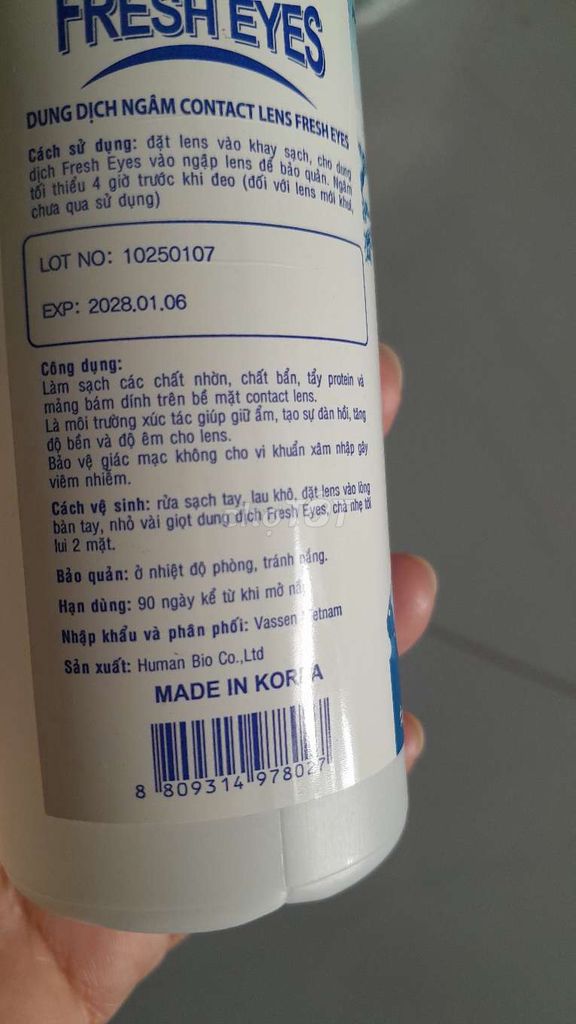 Dung dịch ngâm kính áp tròng.rửa kính. Mua bán Phụ kiện thời trang khác tại Huyện Bình Chánh Tp Hồ Chí Minh được đăng bởi Phuong hình 1