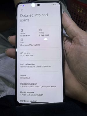 Xiaomi redmi K40 bản ram 8 full giá xác. Mua bán Điện thoại tại Quận Bình Tân Tp Hồ Chí Minh được đăng bởi Ngọc Vũ